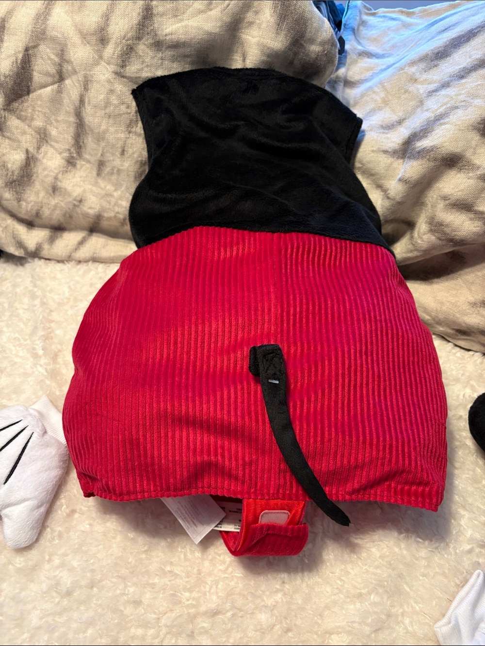 Disney Mickey Mouse Red & Black Baby Costume with Plush Hat and Gloves 18-24M - Picture 6 of 9